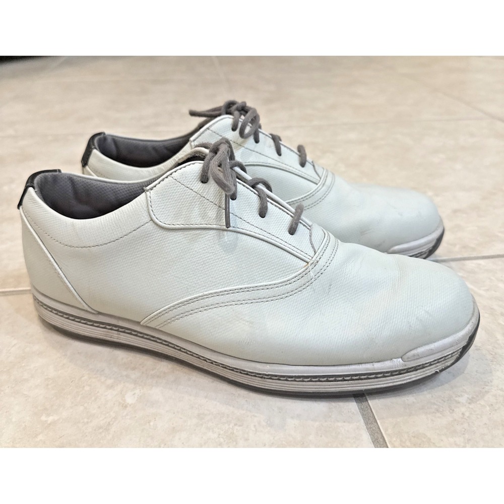 Footjoy Contour Series Men's Spike Less Golf Shoes Sneakers (54040)‎ Ivory Sz 9W